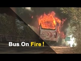 Download Video: Narrow Escape For 30 Passengers After Bus Catches Fire In Odisha | OTV News