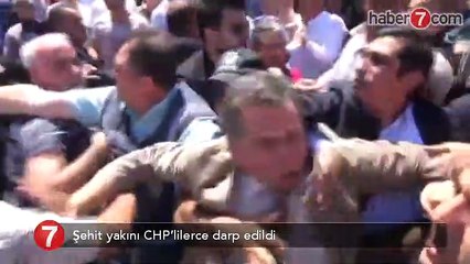 CHP'liler şehit cenazesinde ortalığı birbirine kattı!