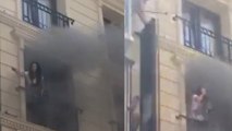 Fatih'teki otel yangınında turistler böyle kurtarıldı