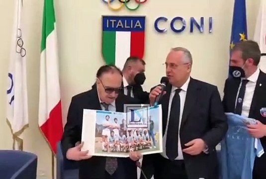 Ezio Luzzi e Claudio Lotito al Coni