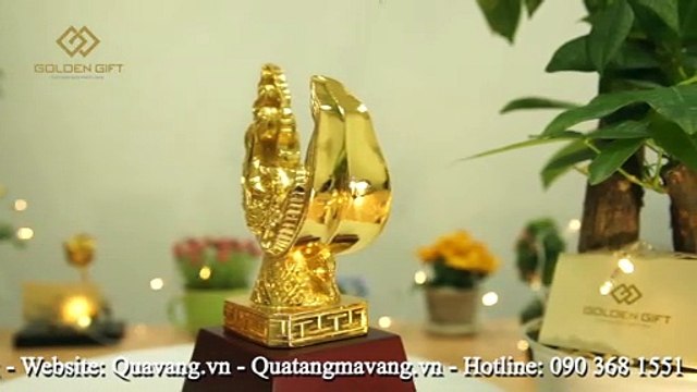 Biểu tượng Đầu Rồng Thăng Long mạ vàng 24K - Golden Gift Việt Nam