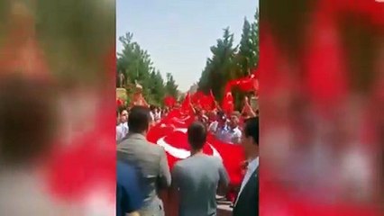 Midyat'ta halk teröre karşı sokağa döküldü