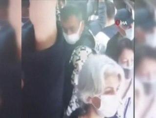 Esenyurt'ta minibüsteki yolcunun cüzdanını çalan hırsız saniye saniye kamerada