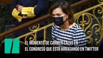 El momento de Carmen Calvo en el Congreso que está arrasando en Twitter