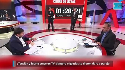 Tensión y fuerte cruce en TV Santoro e Iglesias se dieron duro y parejo