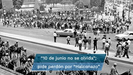 AMLO pide perdón y disculpas por represión del “Halconazo”