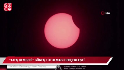 “Ateş Çemberi” Güneş tutulması gerçekleşti