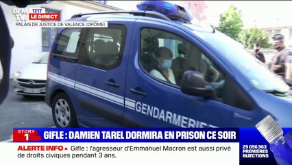 Emmanuel Macron giflé: Damien Tarel vient de quitter le palais de justice de Valence (BFMTV)