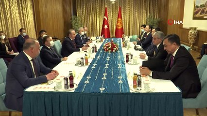 TBMM Başkanı Mustafa Şentop, Kırgızistan Cumhurbaşkanı Sadır Caparov ile görüştü