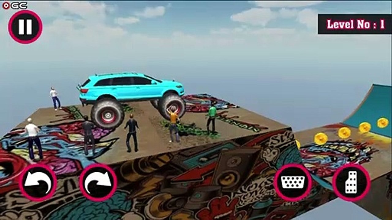 Monster Truck Stunts / Modern Prado Car Game 3D / Mega Truck Driving Android GamePlay