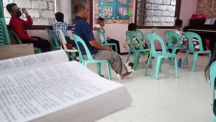 Guy in Church Swings Puppy with His Feet