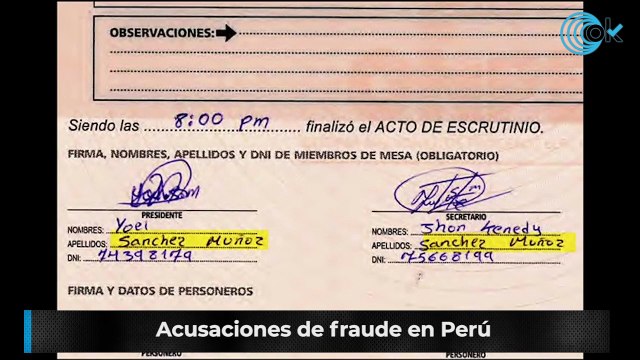 Acusaciones de fraude en Perú