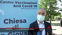 Firenze, partite le vaccinazioni nell'hub di Autostrade per l'Italia