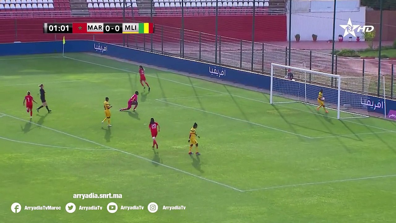 المنتخب النسوي المغرب 1-0 منتخب مالي هدف روزيلا أيان في الدقيقة 02