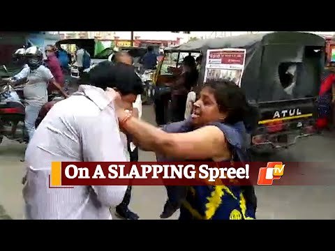 High Drama In Sambalpur, Woman Thrashes Husband On Busy Street | OTV News