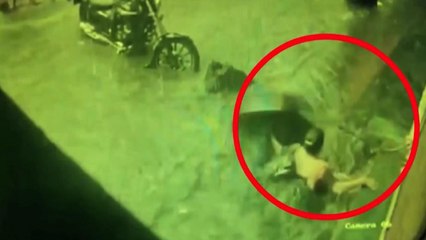 Narrow escape for woman as they fall in uncovered manhole