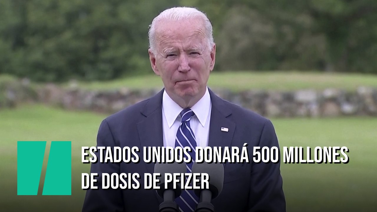 Biden anuncia una donación de 500 millones de vacunas