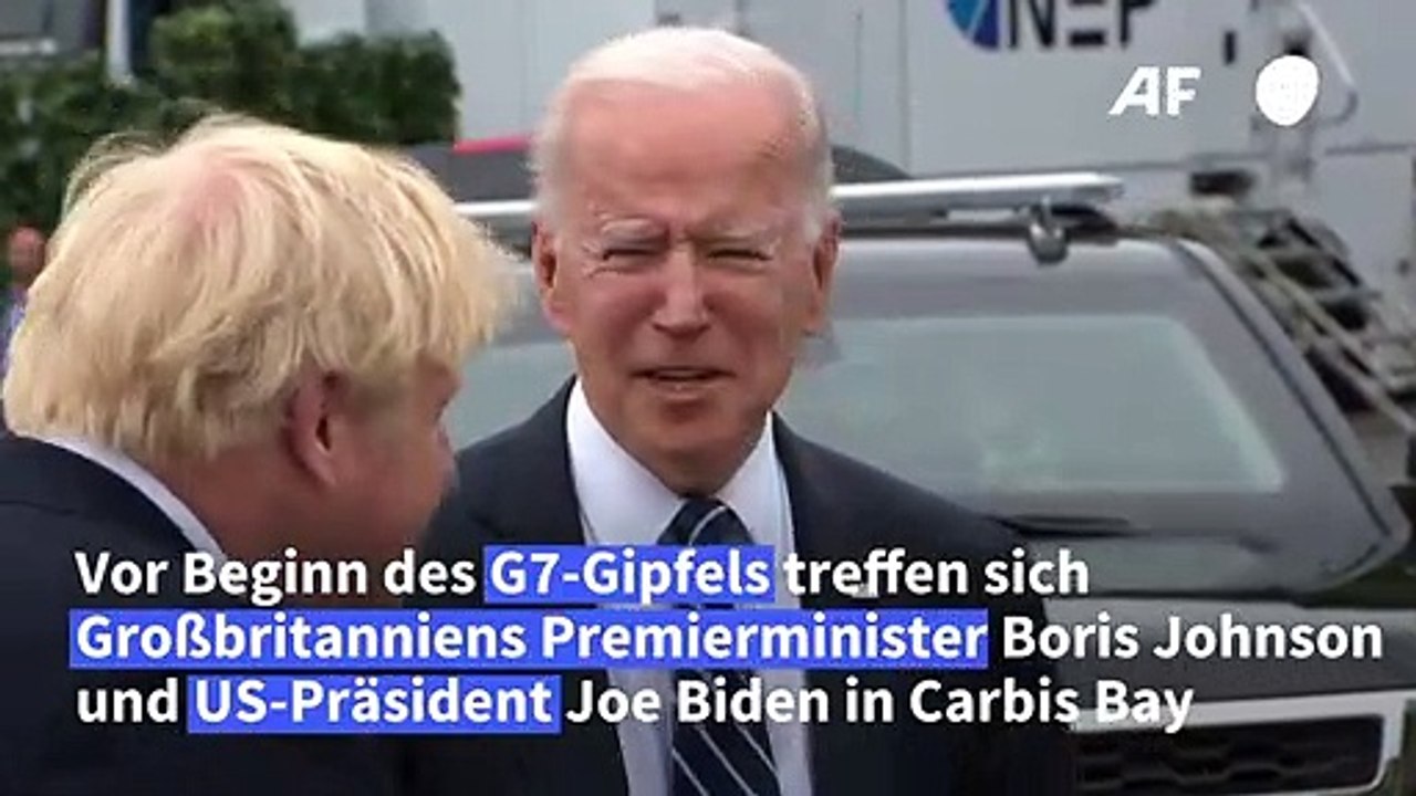 Gute Laune in Carbis Bay: Johnson empfängt Biden