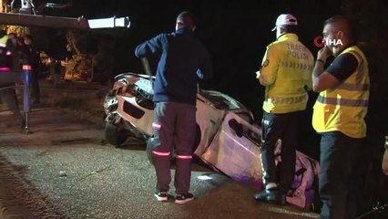 Başkent'te otomobil dereye uçtu: 2'si ağır 4 kişi yaralandı