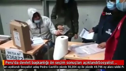 Peru'da devlet başkanlığı ön seçim sonuçları açıklandıSosyalist aday Pedro Castillo yüzde 50,204 oy ile yüzde 49.796 oy alan rakibi Fujimori'nin...