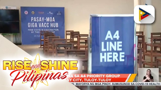 Pagbabakuna sa A4 priority group sa Pasay City, tuloy-tuloy