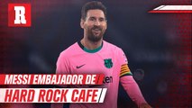 Lionel Messi fue presentado este jueves como nuevo embajador de Hard Rock Cafe