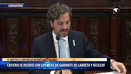 Cafiero se reunió con los jefes de gabinete de Larreta y Kicillof