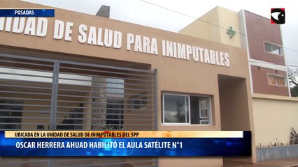 El gobernador Oscar Herrera Ahuad habilitó el Aula Satélite n°1 en la Unidad de Salud de Inimputables del SPP