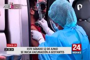 Covid-19: embarazadas con al menos 28 semanas de gestación serán vacunadas desde este sábado 12