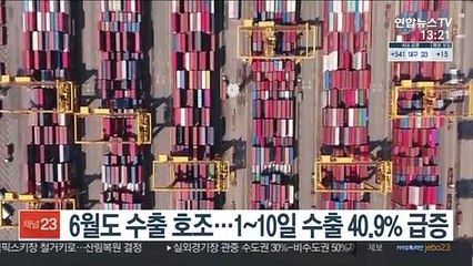 6월도 수출 호조…1~10일 수출 40.9% 급증