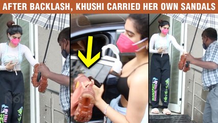 After Facing INSULTS, Khushi Kapoor Carries Her Own Chappals Outside The Gym