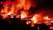 Massive fire in Sweepers Colony in Noorbagh Baramulla