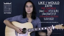 Like I Would Zayn Malik Guitar Tutorial Lesson Acoustic - Easy