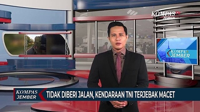 Tidak Diberi Jalan oleh Sopir Truk, Rombongan Kendaraan TNI Terjebak Macet
