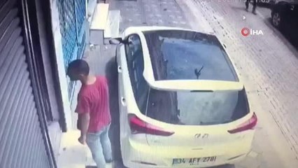 Zeytinburnu'ndaki soğukkanlı hırsız kamerada