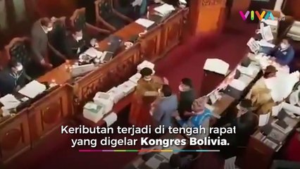 Duh! Anggota Parlemen Adu Jotos di Kongres Bolivia