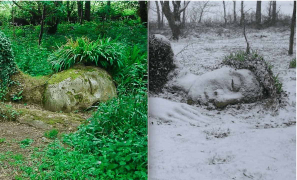 Cette sculpture prend vie en fonction des saisons... Magnifique