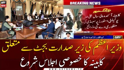 A special cabinet meeting chaired by PM Khan to discuss Budget 2021