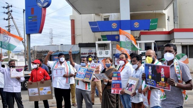 Congress stages nationwide protests over rising fuel prices