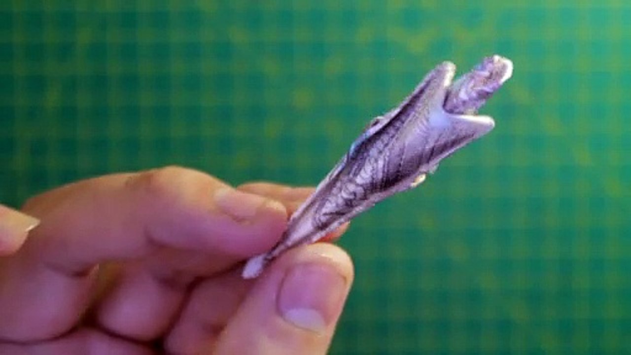 Demo money origami parrot