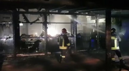 Spoltore (PE) - Incendio devasta il bar-ristorante Poesia (11.06.21)