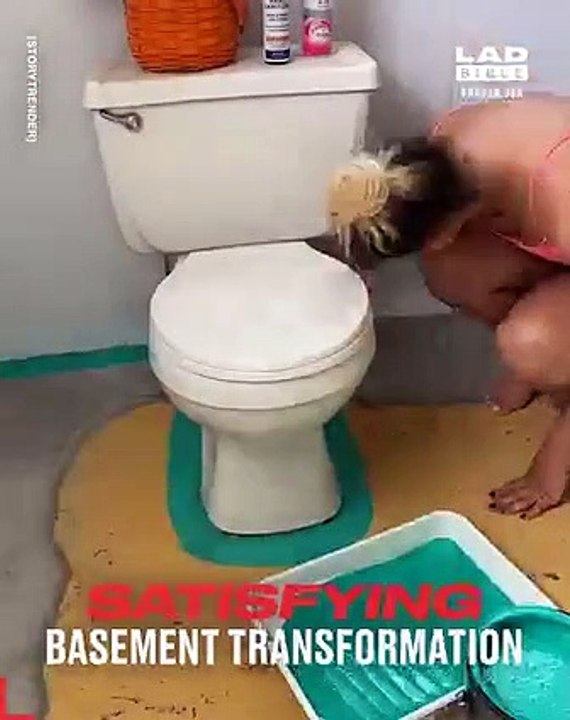 Washroom renovation by beautiful girl ,