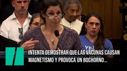 Intenta demostrar que las vacunas causan magnetismo y provoca un bochorno...