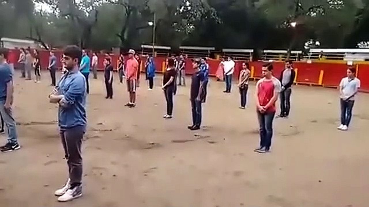 Boğa ile cesaret testi yaptılar!