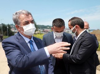 AK Parti Genel Başkan Yardımcısı Yazıcı, Rize'de Millet Bahçesinin yapıldığı alanda incelemelerde bulundu