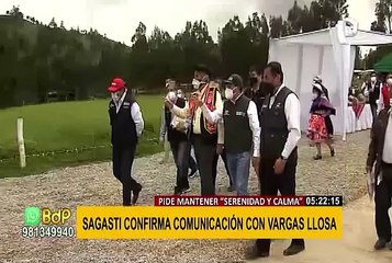 Presidente Sagasti confirma conversación con Mario Vargas Llosa