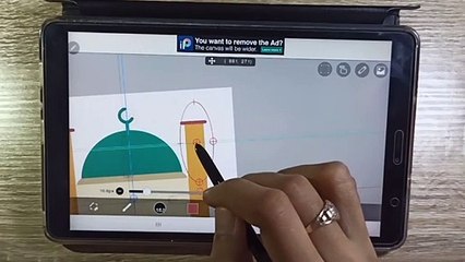 (real time) draw with me - flat design 'ramadhan kareem' #tutorial #flatdesign #samsunggalaxytaba8