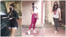 Janhvi Kapoor, Pooja Hegde & Zareen Khan Snapped At Pilates In Bandra