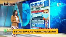 Pamela Acosta lee las portadas de los periodicos en Buenos dias Peru - jueves 10 de junio 2021