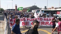 Protestas contra el cierre de Airbus Puerto Real